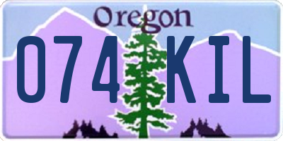 OR license plate 074KIL