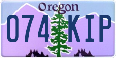 OR license plate 074KIP