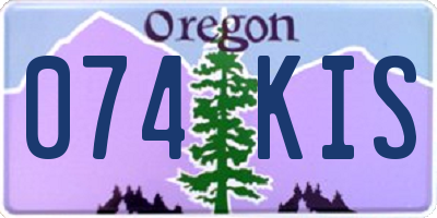 OR license plate 074KIS