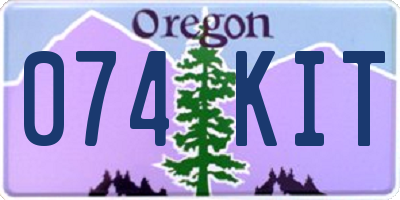 OR license plate 074KIT