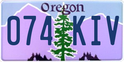 OR license plate 074KIV