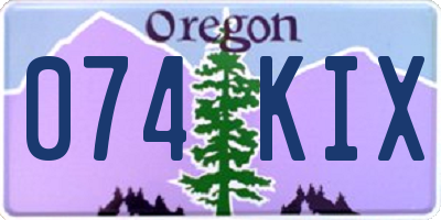 OR license plate 074KIX