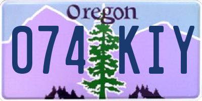 OR license plate 074KIY