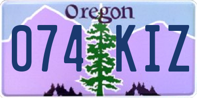 OR license plate 074KIZ
