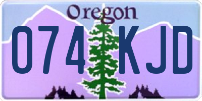 OR license plate 074KJD