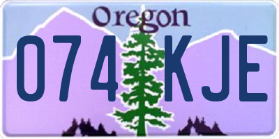 OR license plate 074KJE