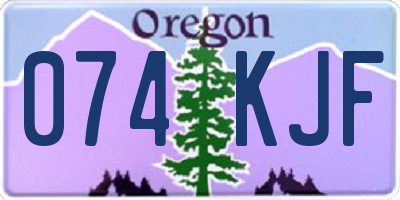 OR license plate 074KJF
