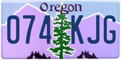 OR license plate 074KJG