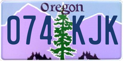 OR license plate 074KJK