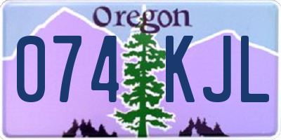 OR license plate 074KJL