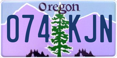 OR license plate 074KJN