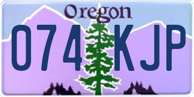 OR license plate 074KJP