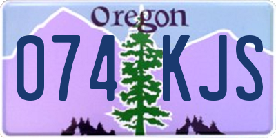 OR license plate 074KJS