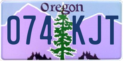 OR license plate 074KJT