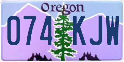 OR license plate 074KJW