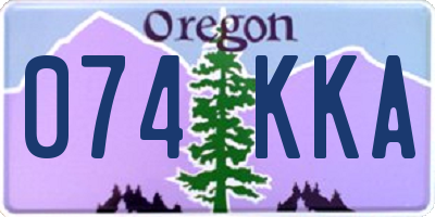 OR license plate 074KKA