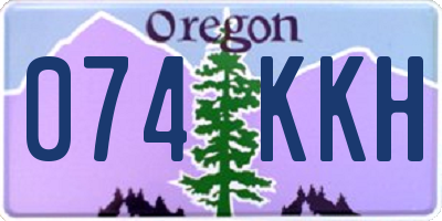 OR license plate 074KKH