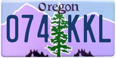 OR license plate 074KKL