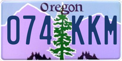 OR license plate 074KKM