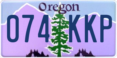 OR license plate 074KKP