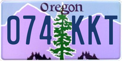 OR license plate 074KKT
