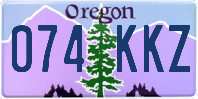 OR license plate 074KKZ