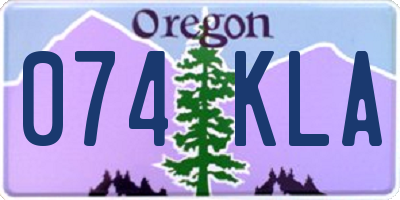OR license plate 074KLA