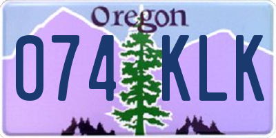 OR license plate 074KLK