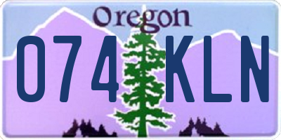 OR license plate 074KLN