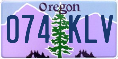 OR license plate 074KLV