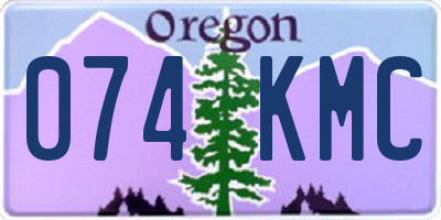 OR license plate 074KMC