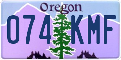 OR license plate 074KMF