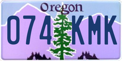 OR license plate 074KMK