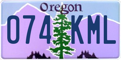 OR license plate 074KML