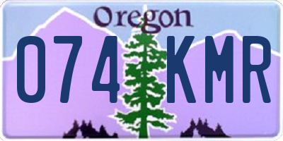 OR license plate 074KMR