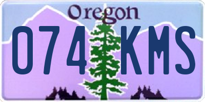 OR license plate 074KMS