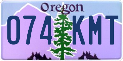 OR license plate 074KMT