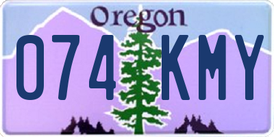 OR license plate 074KMY