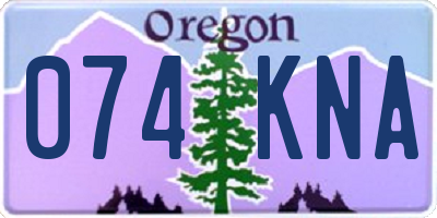 OR license plate 074KNA