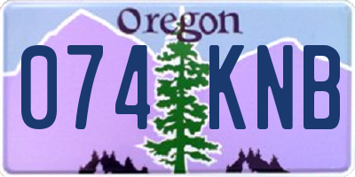 OR license plate 074KNB