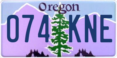 OR license plate 074KNE