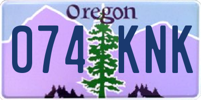 OR license plate 074KNK