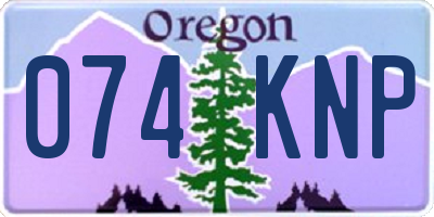 OR license plate 074KNP