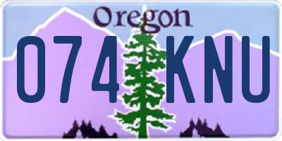 OR license plate 074KNU