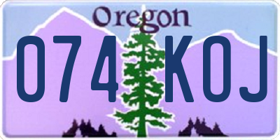 OR license plate 074KOJ