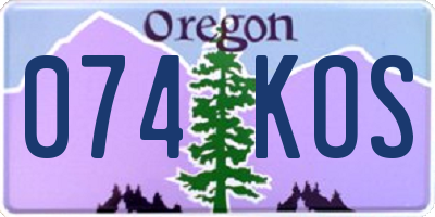 OR license plate 074KOS