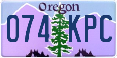 OR license plate 074KPC