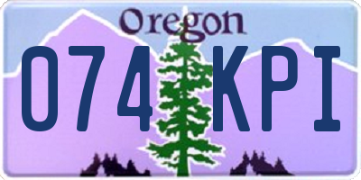 OR license plate 074KPI
