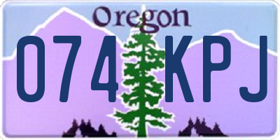 OR license plate 074KPJ