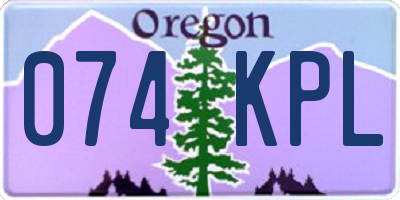 OR license plate 074KPL
